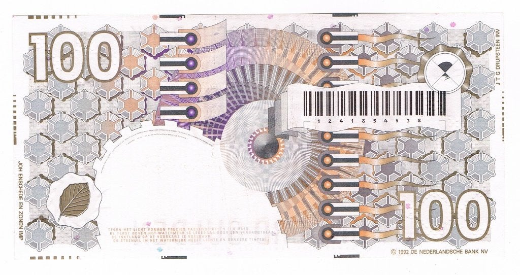 100 gulden 9 januari 1992 Steenuil UNC, Postzegels en Munten, Bankbiljetten | Nederland, Ophalen of Verzenden, 100 gulden, Los biljet