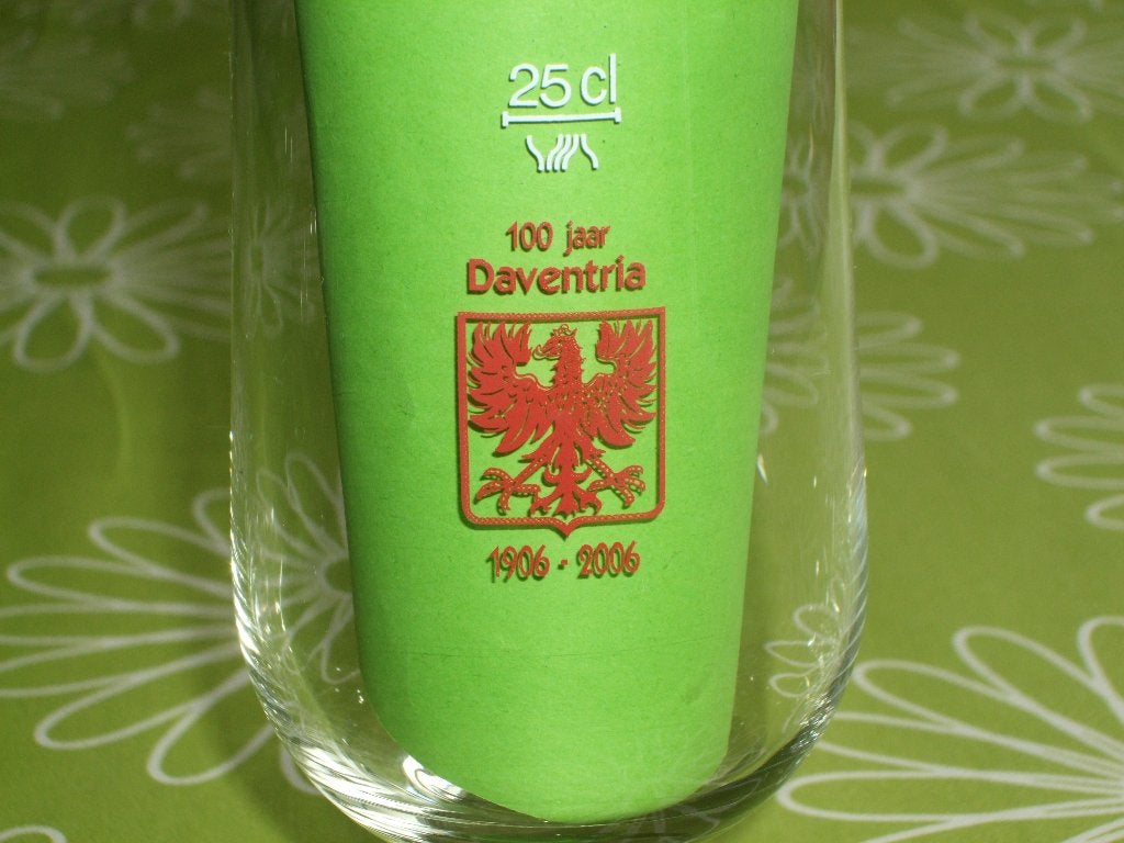 Grolsch - 100 jaar Daventria 1906 - 2006 dubbeldruk, Ophalen of Verzenden, Zo goed als nieuw, Glas of Glazen, Grolsch