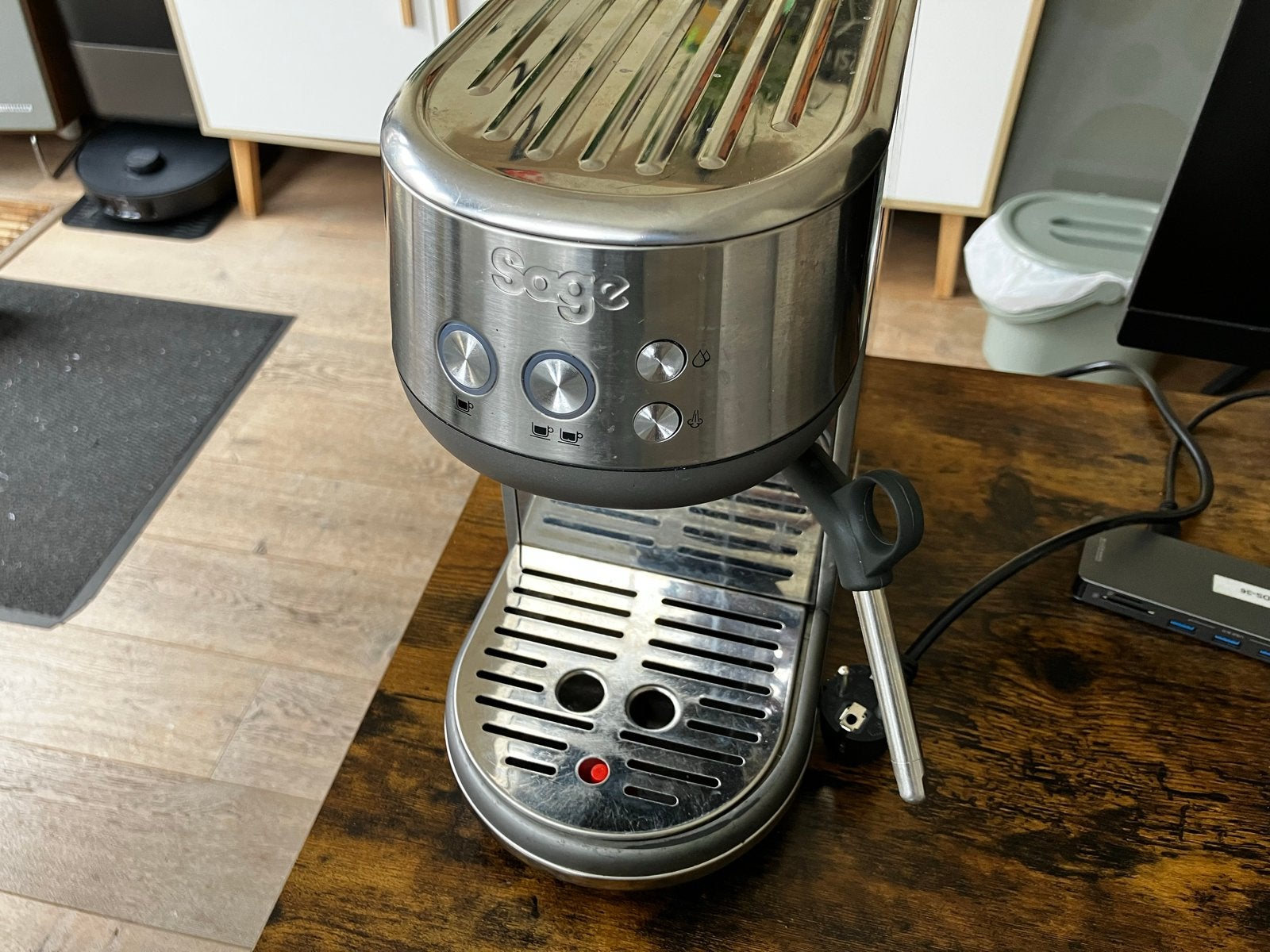 Sage Bambino espressoapparaat - defect voor de handige Harry, Afneembaar waterreservoir, Espresso apparaat, Gemalen koffie, Ophalen of Verzenden