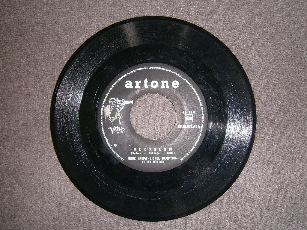 Gene Krupa - Lionel Hampton - Teddy Wilson – Moonglow. 1956, Ophalen, Gebruikt, Originele persing, 7 inch