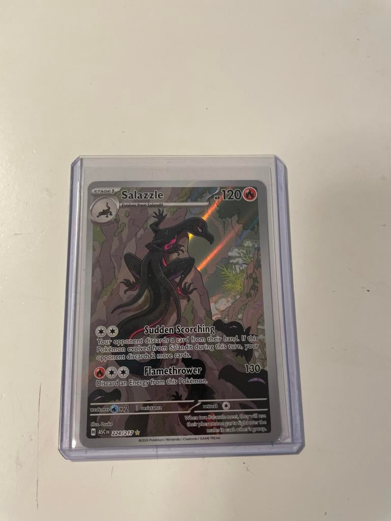 Salazzle 224/217 Pokémon kaart, Verzenden, Zo goed als nieuw, Losse kaart, Foil