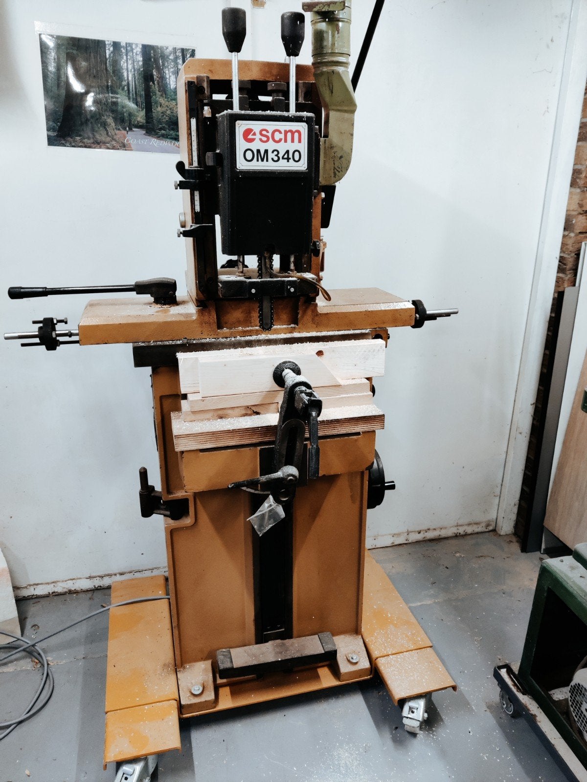 SCM OM340 Gatensteekmachine, Doe-het-zelf en Verbouw, Gereedschap | Freesmachines, Ophalen, Gebruikt, Kettingfrees, Elektrisch