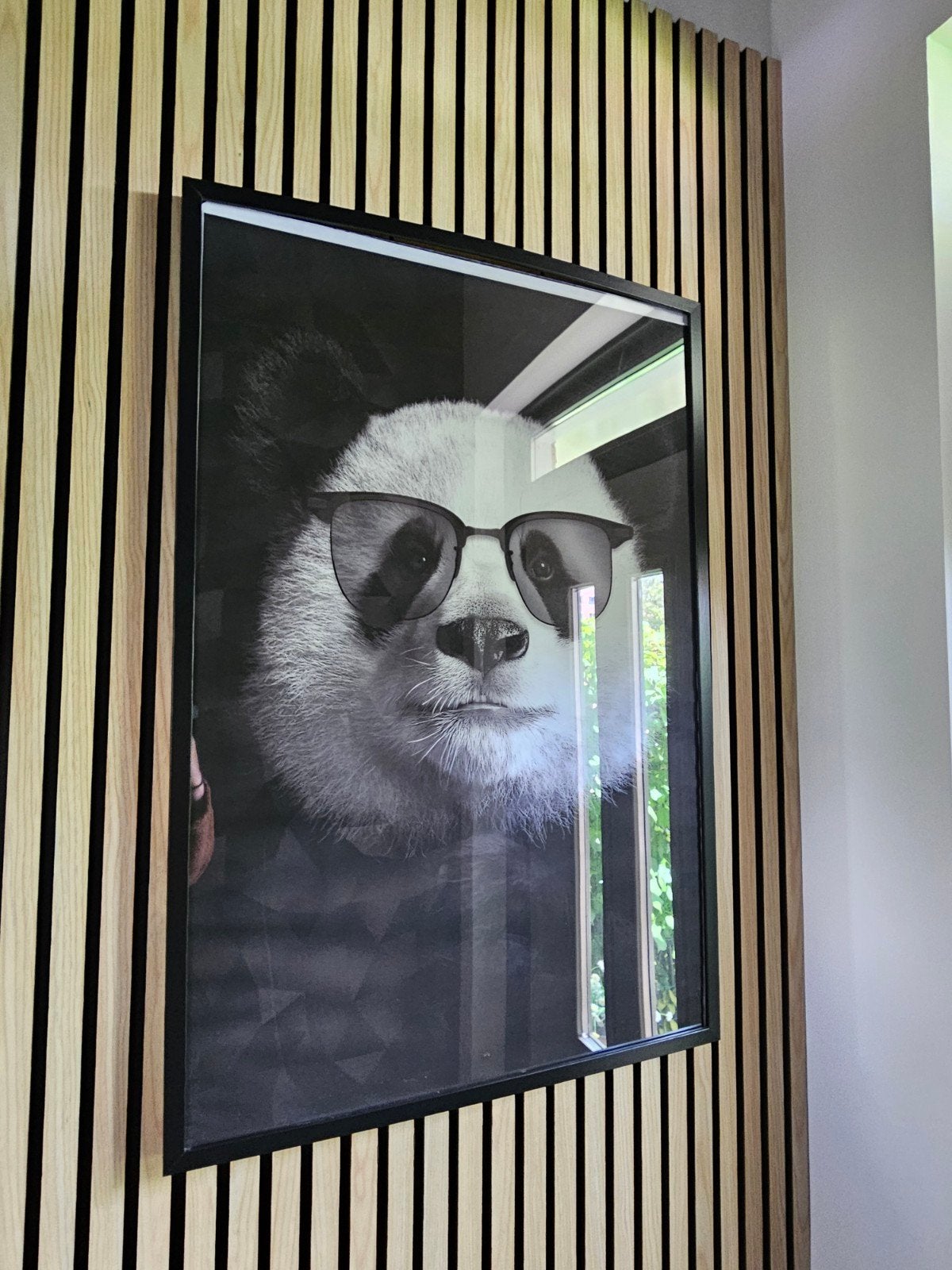 Panda poster 90x60, Huis en Inrichting, Woonaccessoires | Lijsten, Ophalen of Verzenden, Zo goed als nieuw, Hout, Minder dan 50 cm