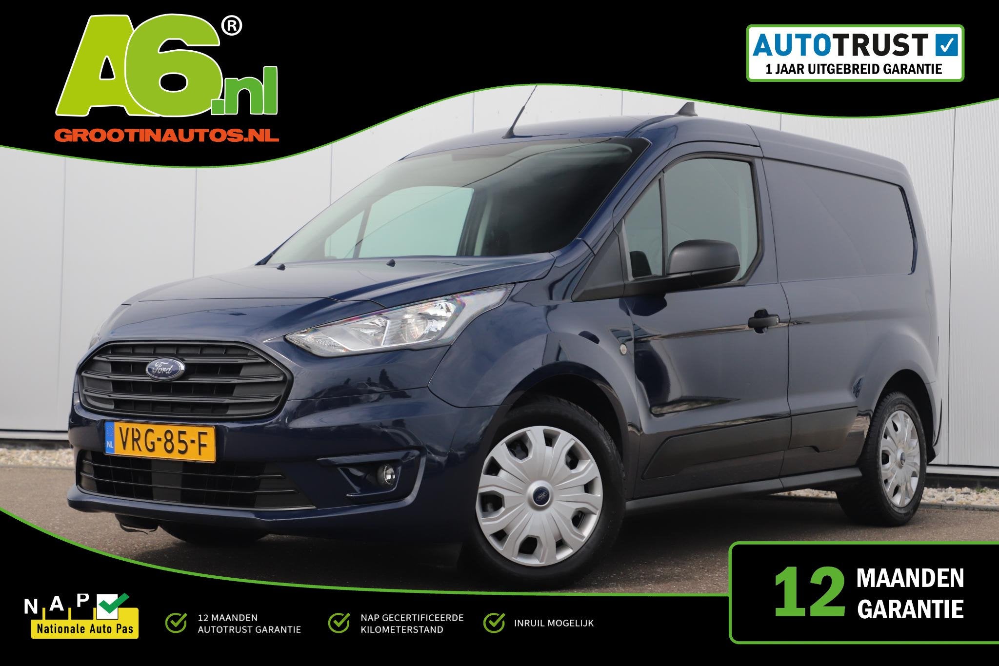 Ford Transit Connect 1.5 EcoBlue L1 Automaat Hondenauto Vent, 1350 kg, Gebruikt, Euro 6, 4 cilinders