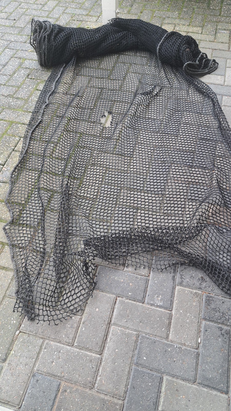 nylon  net/afrastering /aanhangernet  lengte +/_ 20 meter., Ophalen, Gebruikt