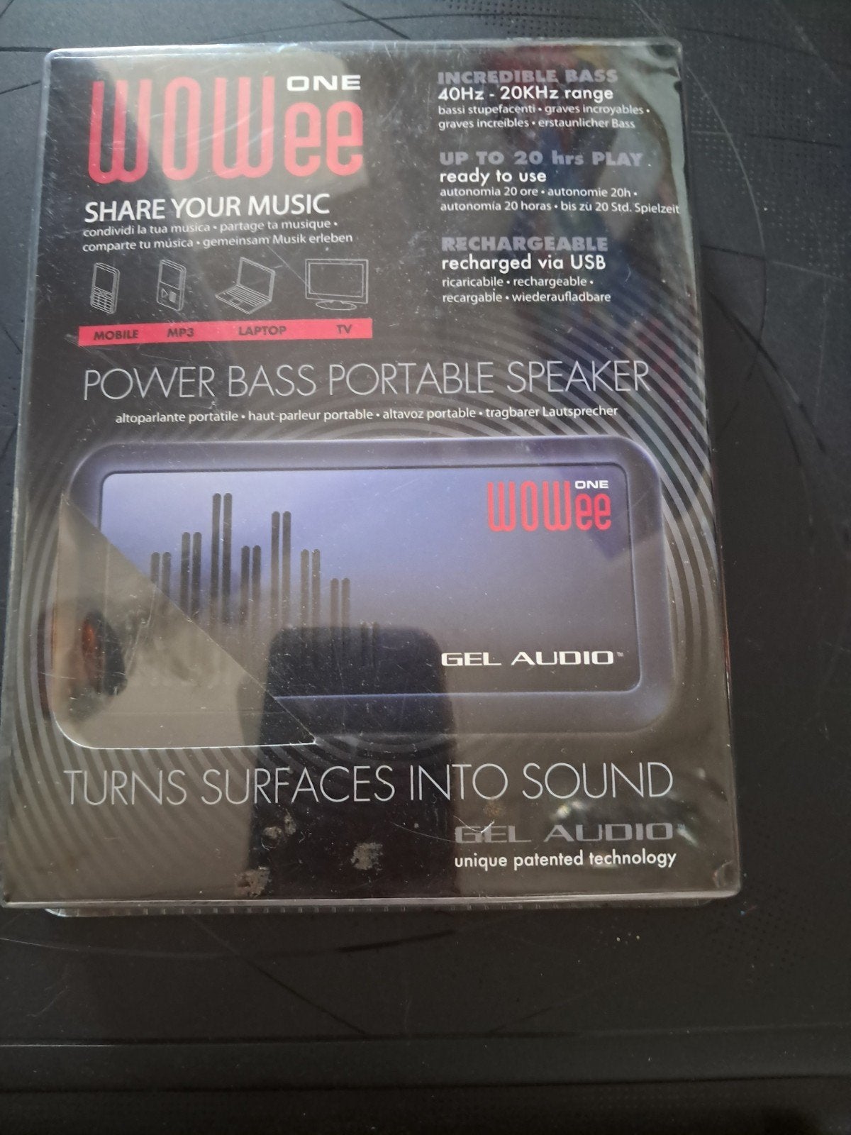 WoWee One Power Bass Draagbare Speaker - Nieuw in doos, Overige merken, Nieuw, Ophalen of Verzenden, AUX-ingang