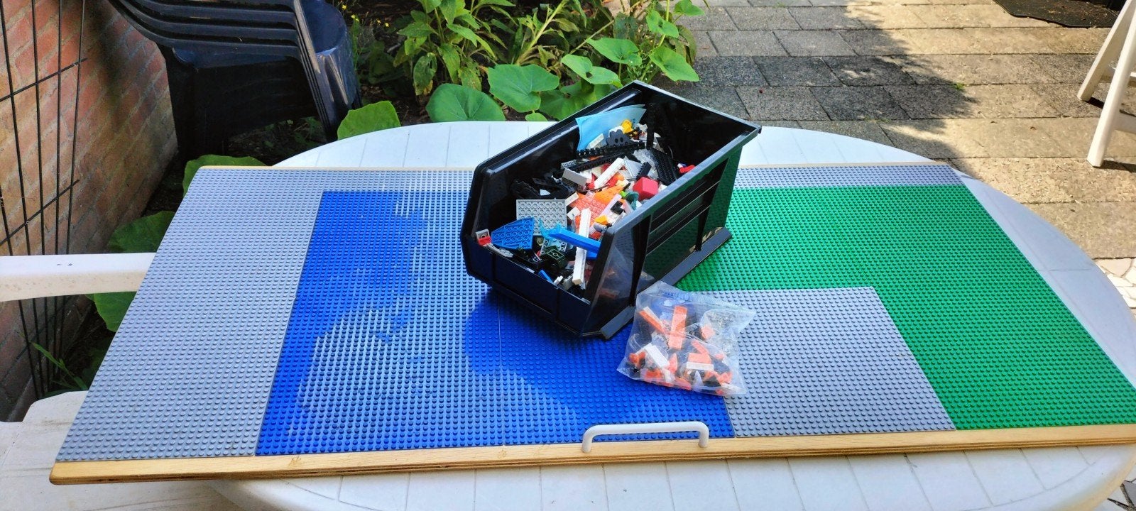 Bouwstenen en bouwplaat, Ophalen, Gebruikt, Overige merken