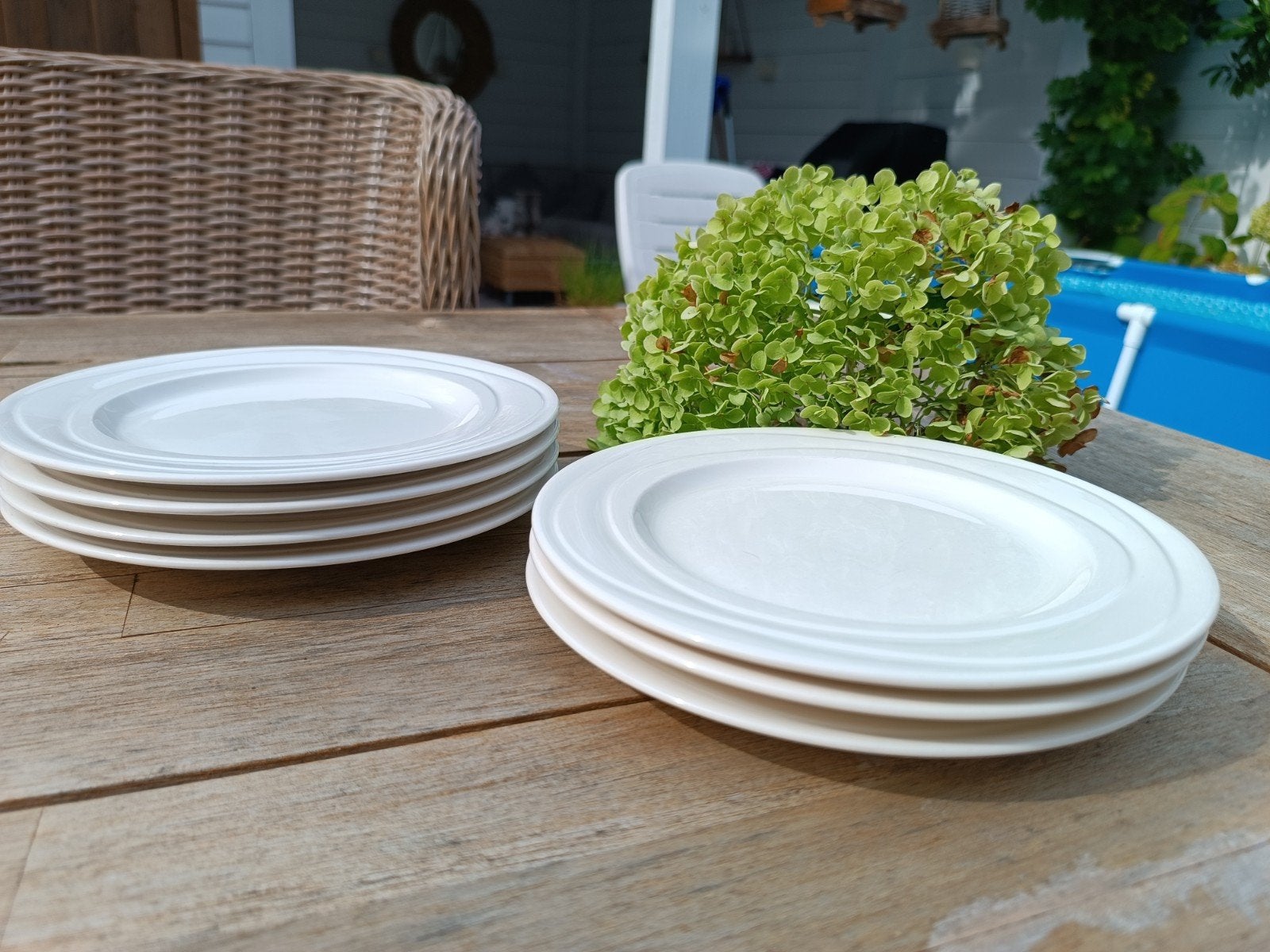 7x Jamie Oliver Waves dessert borden 18 cm, Huis en Inrichting, Keuken | Servies, Ophalen of Verzenden, Zo goed als nieuw, Bord(en)