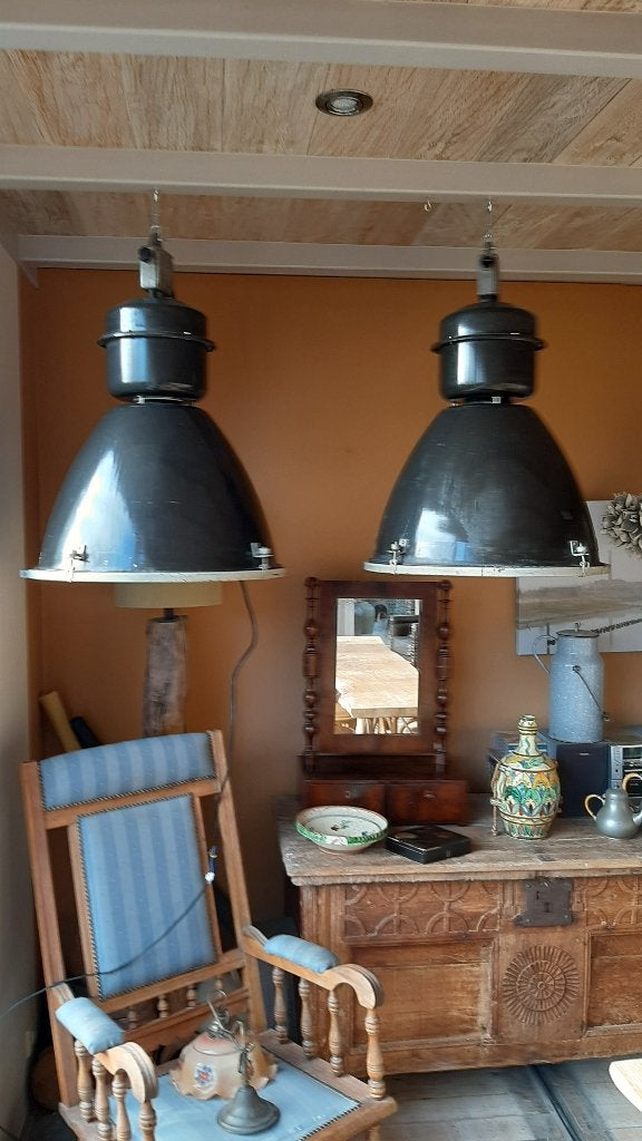 2 hanglampen, Huis en Inrichting, Ophalen, Gebruikt, E27 (groot), Metaal