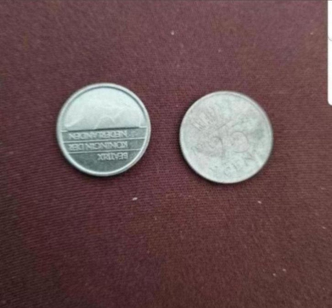 NEDERLAND 25 CENT 1980 JULIANA en Beatrix 1992 bieden, Ophalen of Verzenden, 25 cent, Losse munt
