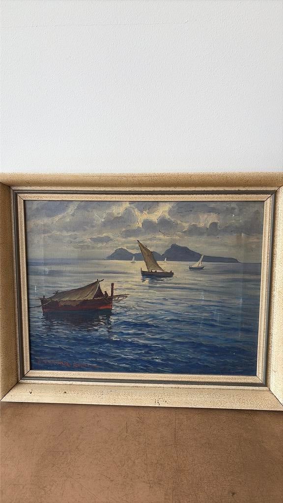 Schilderij Antonio Odierna Capri, Ophalen of Verzenden