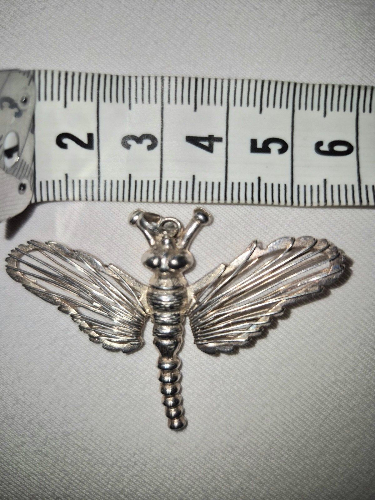 Zilveren Libelle Hanger - Sierlijk en Gedetailleerd, Ophalen of Verzenden, Zo goed als nieuw, Zilver, Zilver
