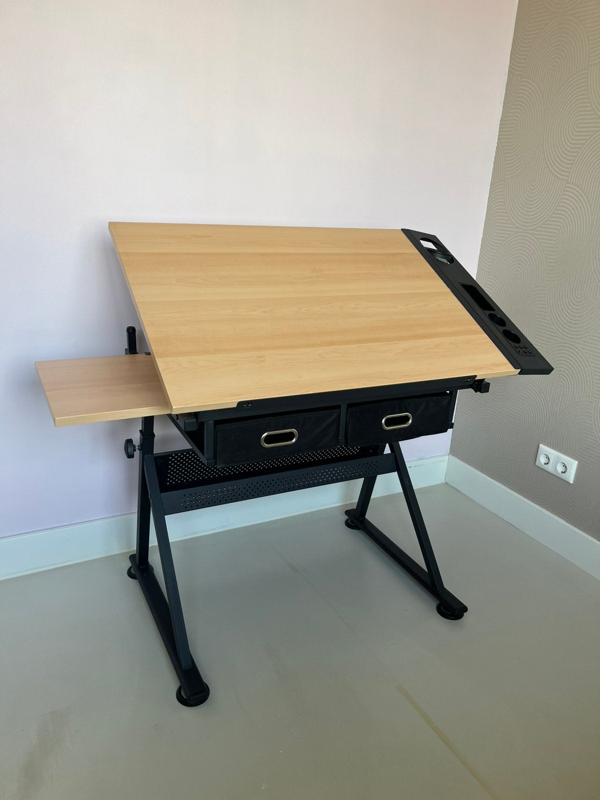 Tekentafel bureau schildersezel verstelbaar kantelbaar, Ophalen, Gebruikt, 120 cm, Scandinavisch