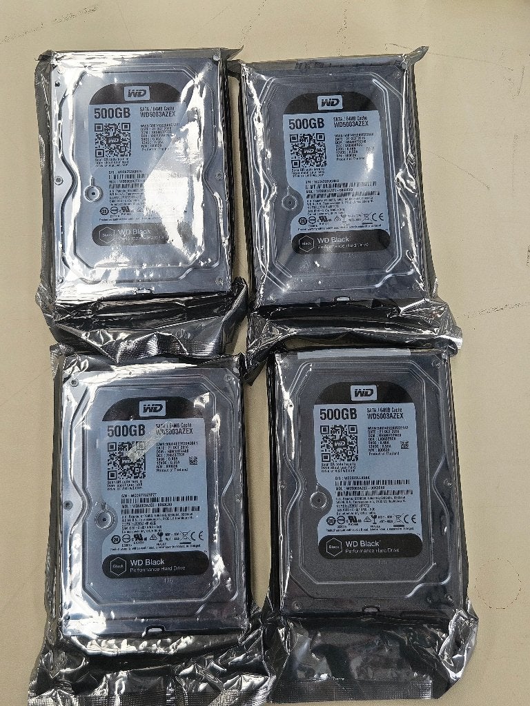 Western-digital WD5003AZEX 500 GB SATA HDD (4 stuks nieuw), Intern, Nieuw, WD, Desktop