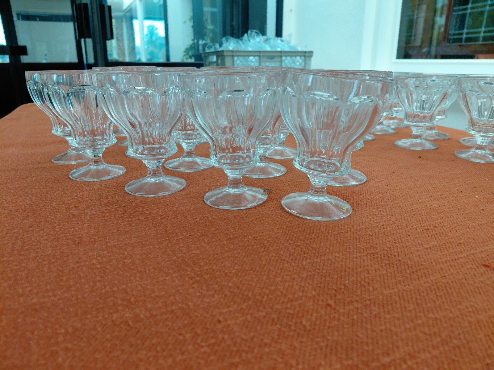 Set van 100  vintage glazen dessertcoupes, Antiek en Kunst, Ophalen