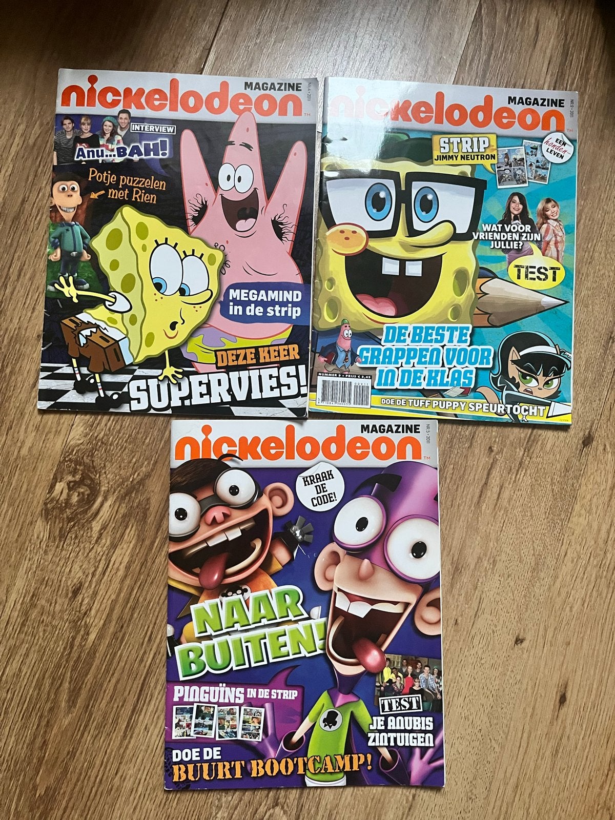 Nickelodeon Magazine - 3 stuks - Anubis, Spongebob, Ophalen of Verzenden, Zo goed als nieuw, Overige typen