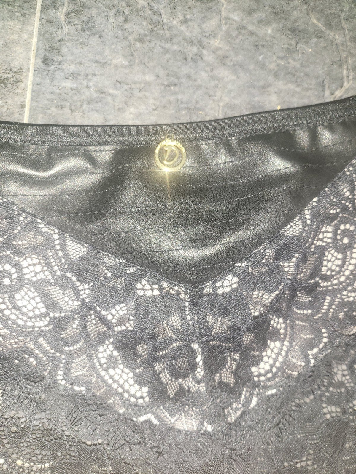 Zwart kanten slipje - Maat L, Onbekend, Verzenden, Zwart, Slip