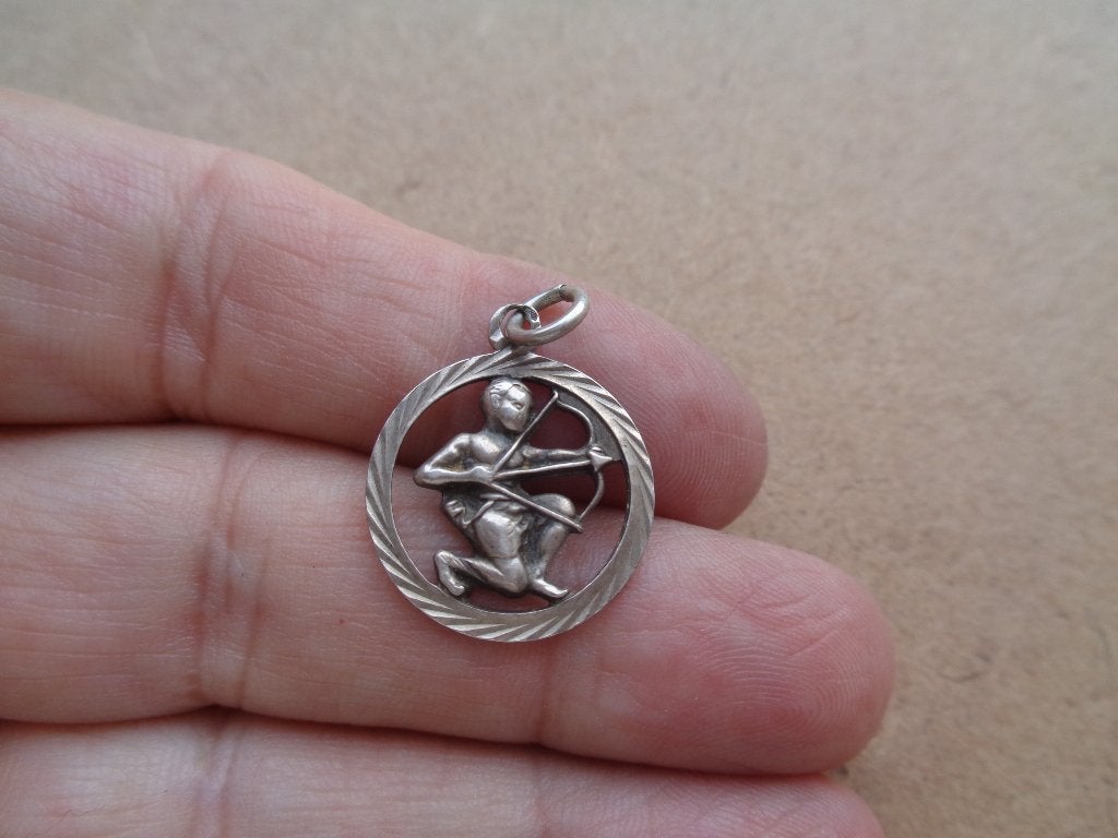 zilveren sterrenbeeld bedel/hanger boogschutter [544], Verzenden, Zo goed als nieuw, Zilver, Zilver