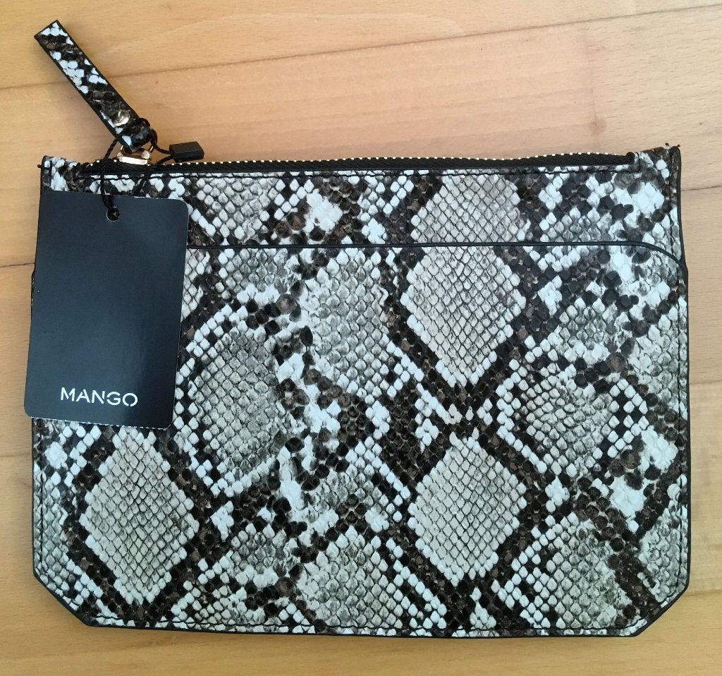 Heuptasje van Mango, slangenhuid patroon, 20x15x1 cm, NIEUW, Sieraden, Tassen en Uiterlijk, Tassen | Damestassen, Ophalen of Verzenden