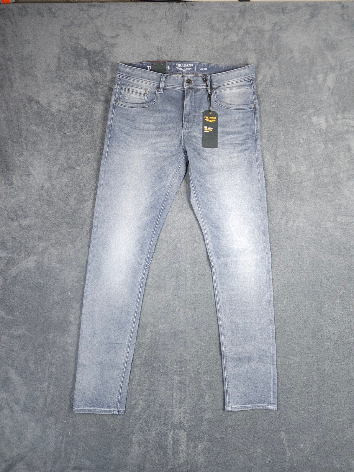 Pme Legend Tailwheel Broek W35 L36 Slim Blauw Grijs Jeans Pa, Blauw, ., Nieuw, Ophalen of Verzenden