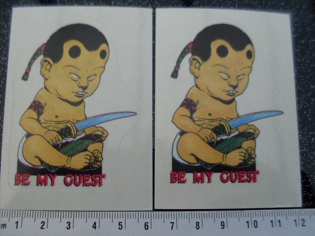2x panini sticker be my quest sumo worstelen japan humor, Verzenden, Zo goed als nieuw, Sport