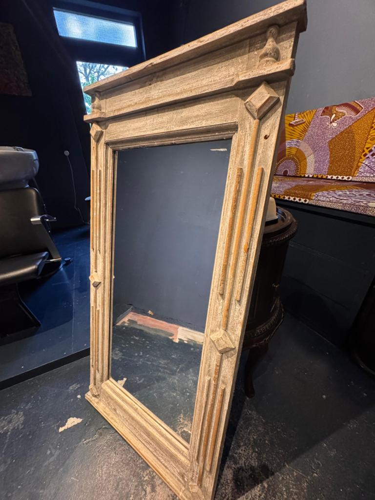 Brocante spiegel, Huis en Inrichting, Woonaccessoires | Spiegels, Ophalen, Rechthoekig, Minder dan 50 cm, 100 tot 150 cm