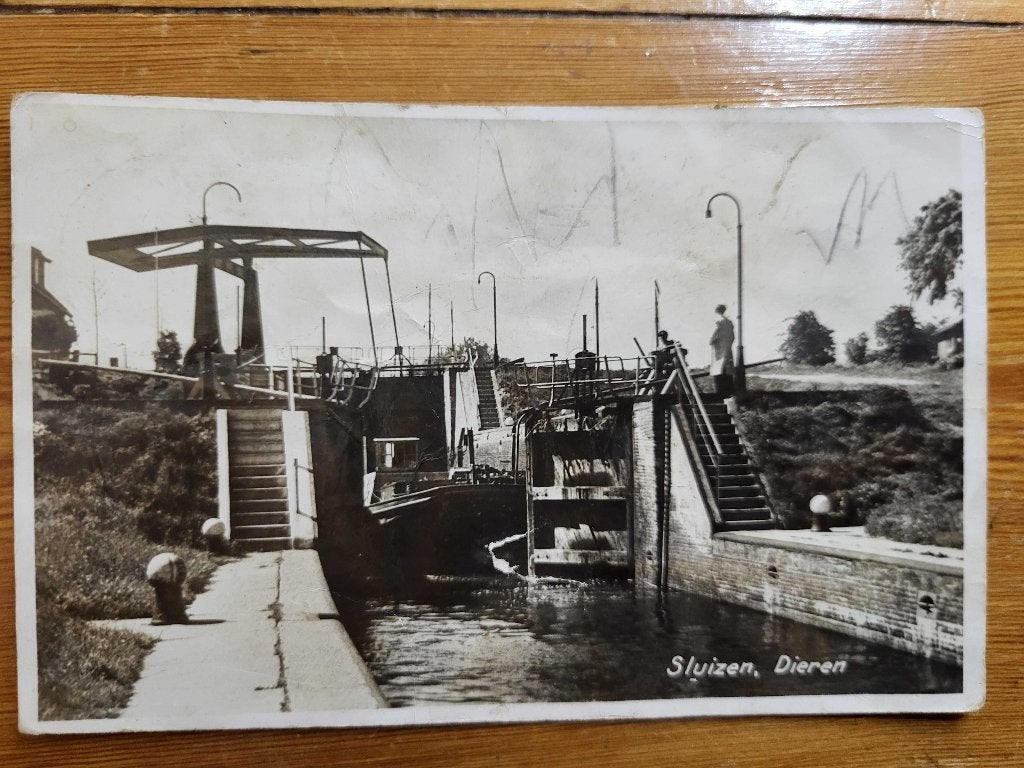 ansicht DIEREN SLuizen ophaalbrug schip, Ophalen of Verzenden, Voor 1920, Gelderland