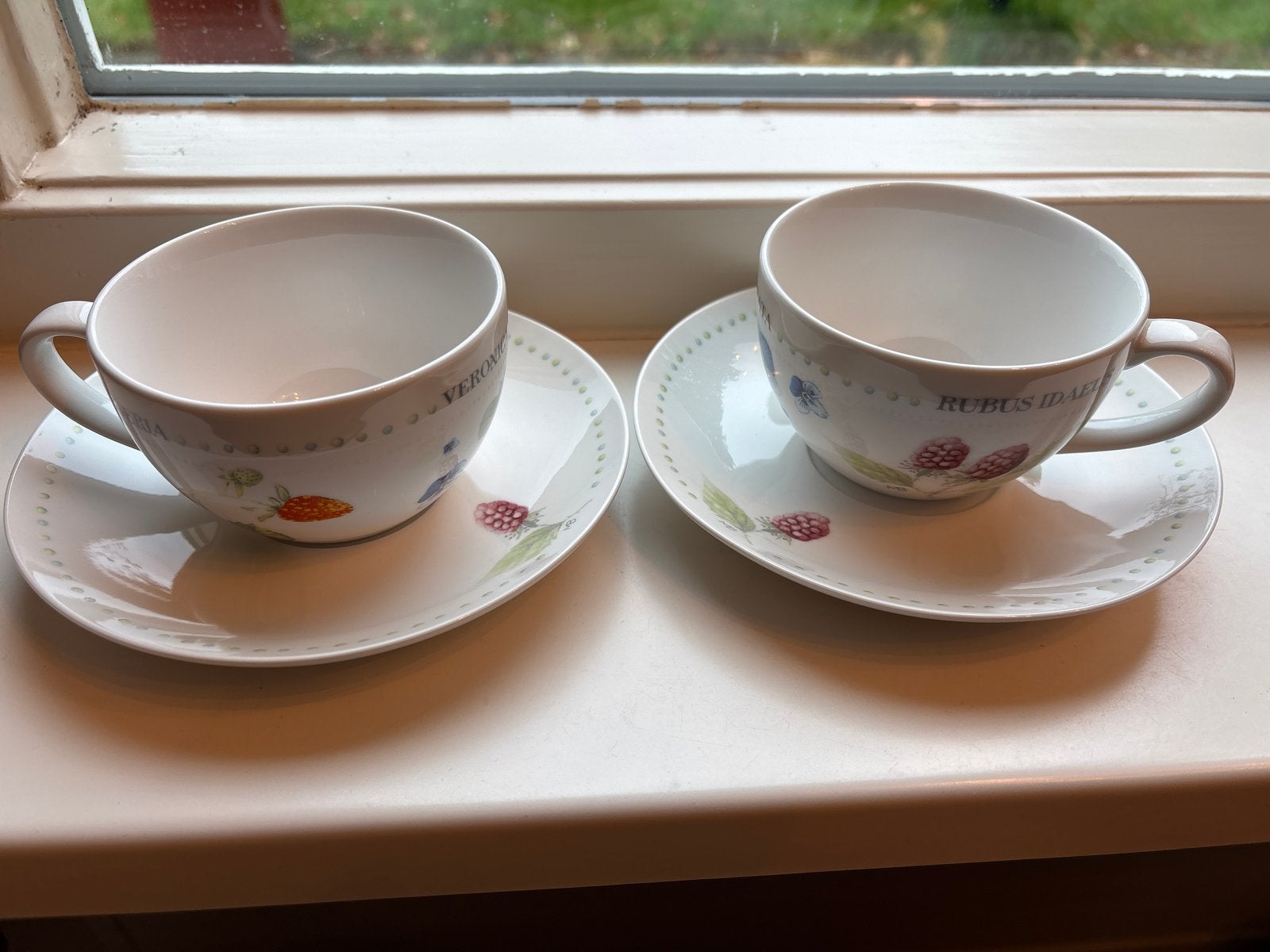 Twee Marjolein Bastin koffiekopjes met schotels, Huis en Inrichting, Ophalen, Overige materialen, Overige merken, Klassiek