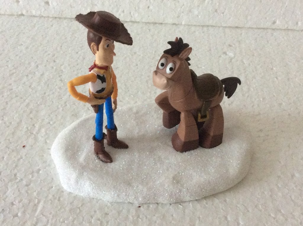 Disney toystory - beeldje - kerstdorp, Ophalen of Verzenden, Overige figuren, Zo goed als nieuw, Beeldje of Figuurtje