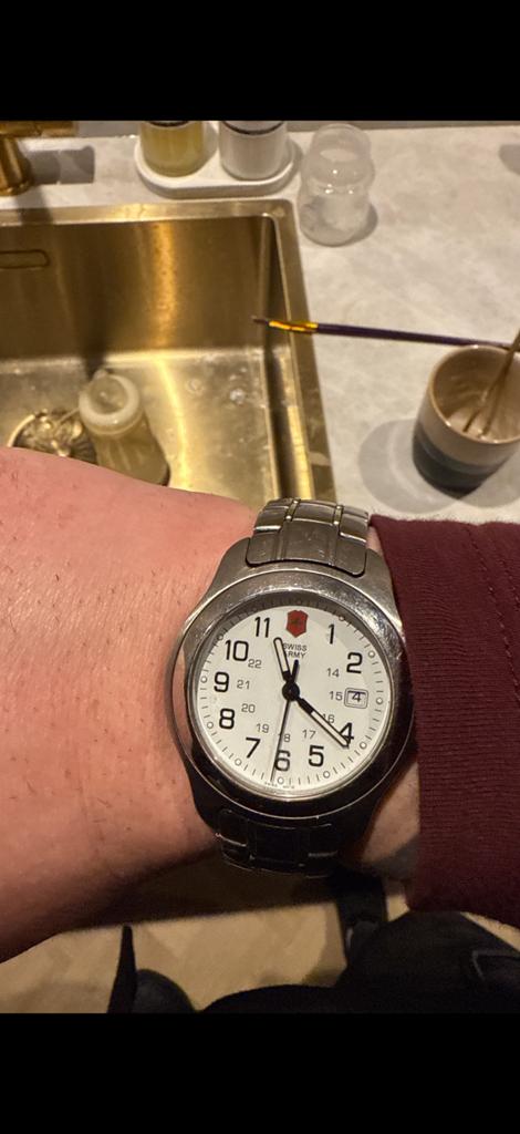 Swiss Army Victorinox horloge, jaren 2000, staal, Sieraden, Tassen en Uiterlijk, Horloges | Heren, Overige merken, Gebruikt, Staal