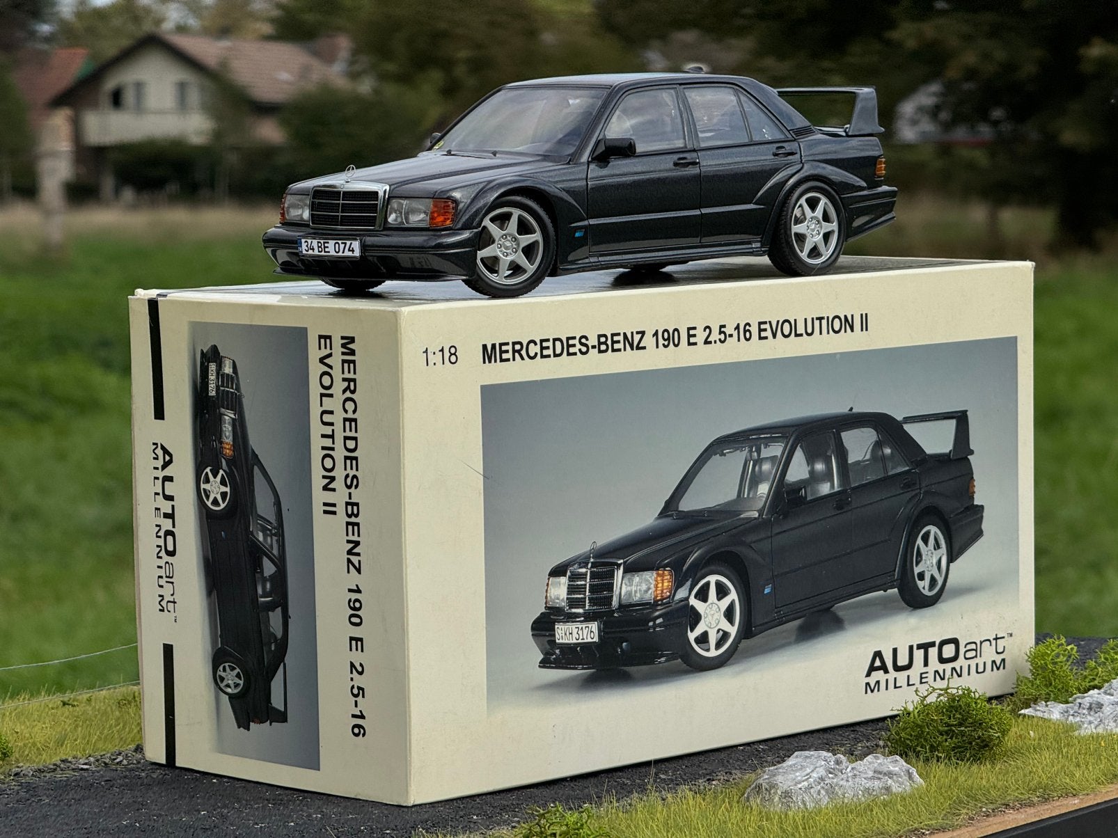 Mercedes Benz 190E EVO-2 1:18 AutoArt, Ophalen of Verzenden, Zo goed als nieuw, Auto, Autoart