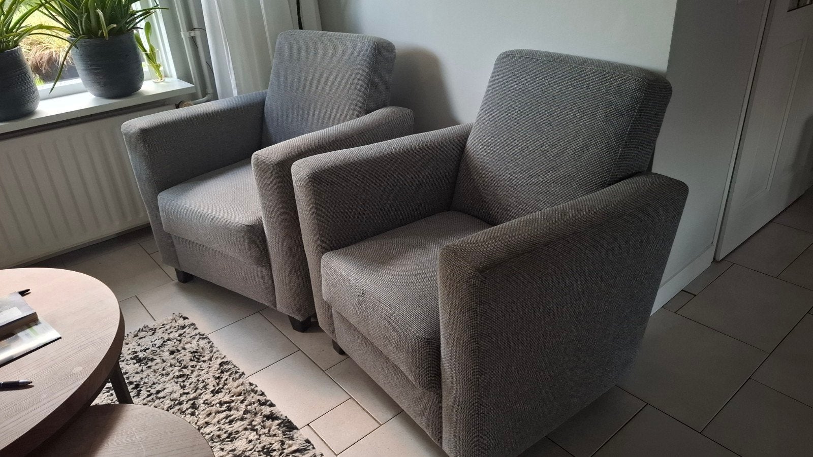2 mooie fauteuils, Ophalen, Gebruikt, 75 tot 100 cm, Stof