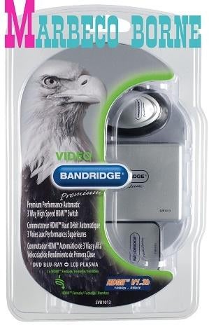 HDMI switch, schakelaar 3 in 1 uit incl. afstandsbed Op=Op, Bandridge, Nieuw, Info@marbeco.nl, Ophalen of Verzenden