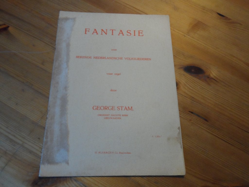 George stam - fantasie, Orgel, Gebruikt, Ophalen of Verzenden, Artiest of Componist