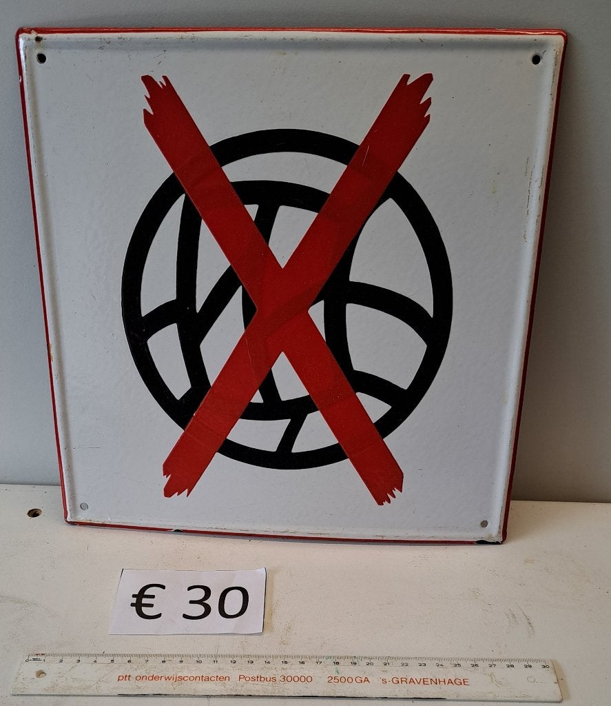 emaille metalen borden blikken olie reclame, Ophalen of Verzenden, Gebruikt, Reclamebord