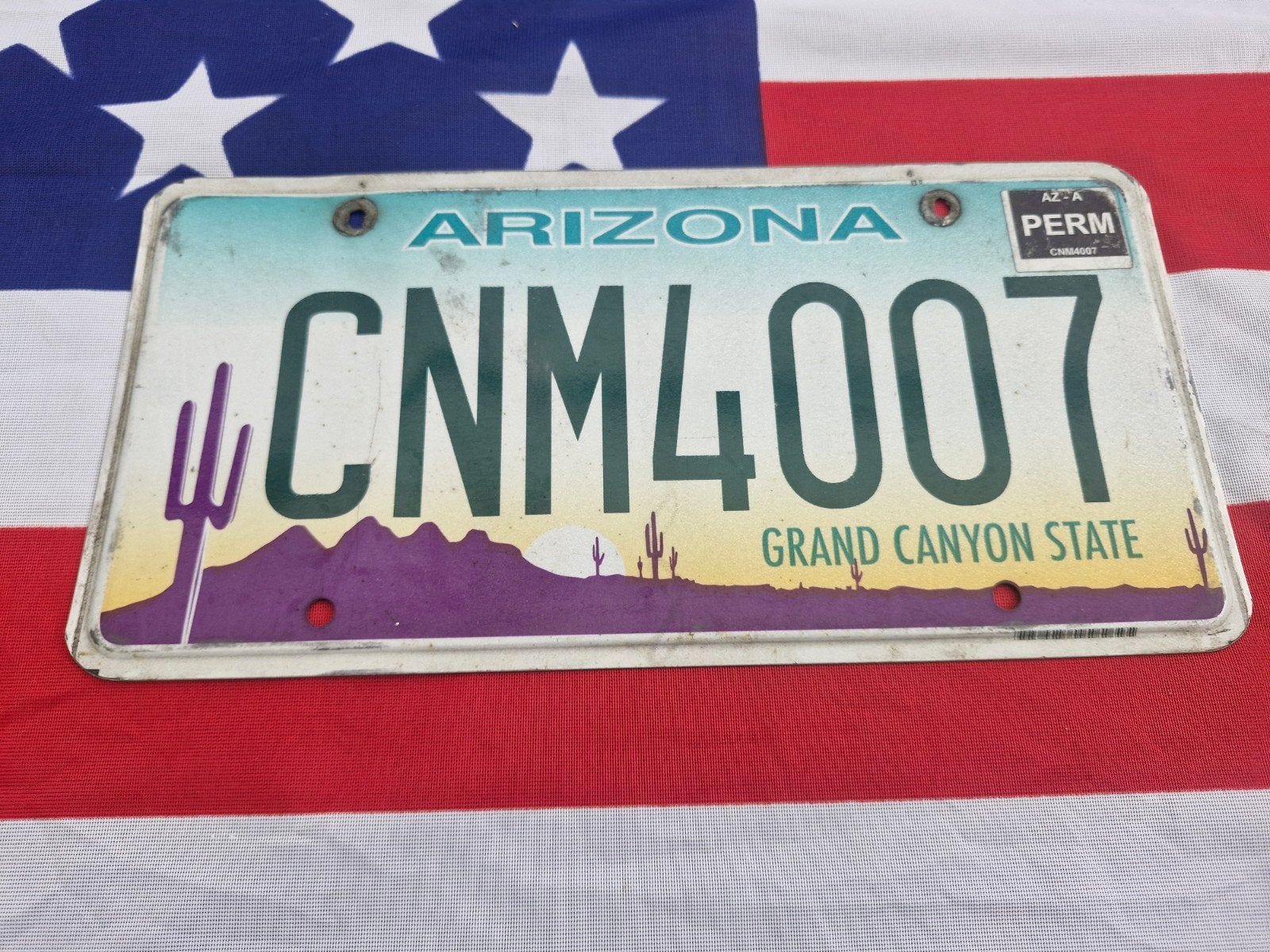 Kentekenplaat Arizona Grand Canyon USA Nummerplaat nummerbor, Verzamelen, Verzenden, Gebruikt, Auto's