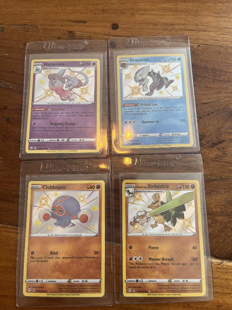 4 shiny pokemon kaarten (goede staat), Ophalen of Verzenden, Nieuw