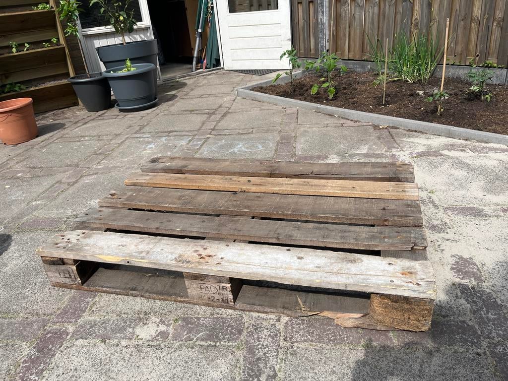 Gebruikte houten pallet voor diverse doeleinden, Doe-het-zelf en Verbouw, Hout en Planken, Ophalen, Gebruikt, 50 mm of meer, Pallet