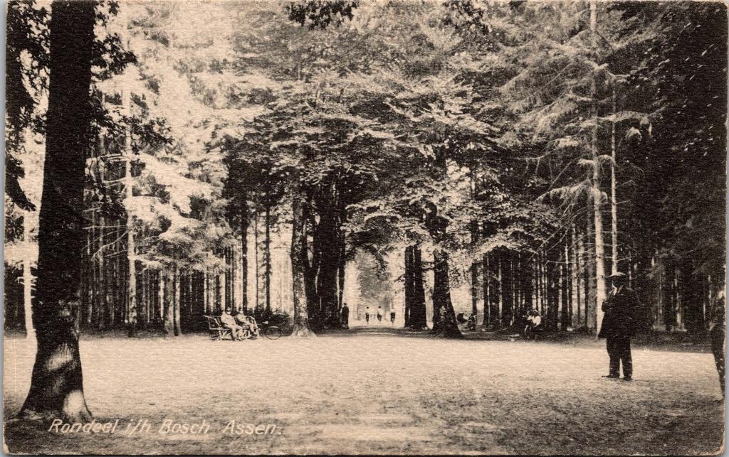 Assen - 10 antieke ansichtkaarten, Verzenden, Voor 1920, Gelopen, Drenthe