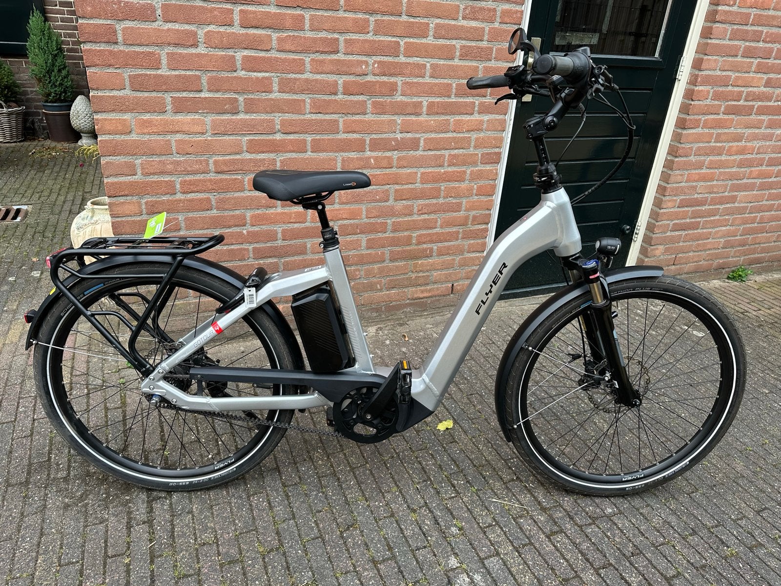 Flyer Gotour 4 elektrische fiets lage instap, als nieuw, 51 tot 55 cm, Ophalen of Verzenden, Zo goed als nieuw, 50 km per accu of meer