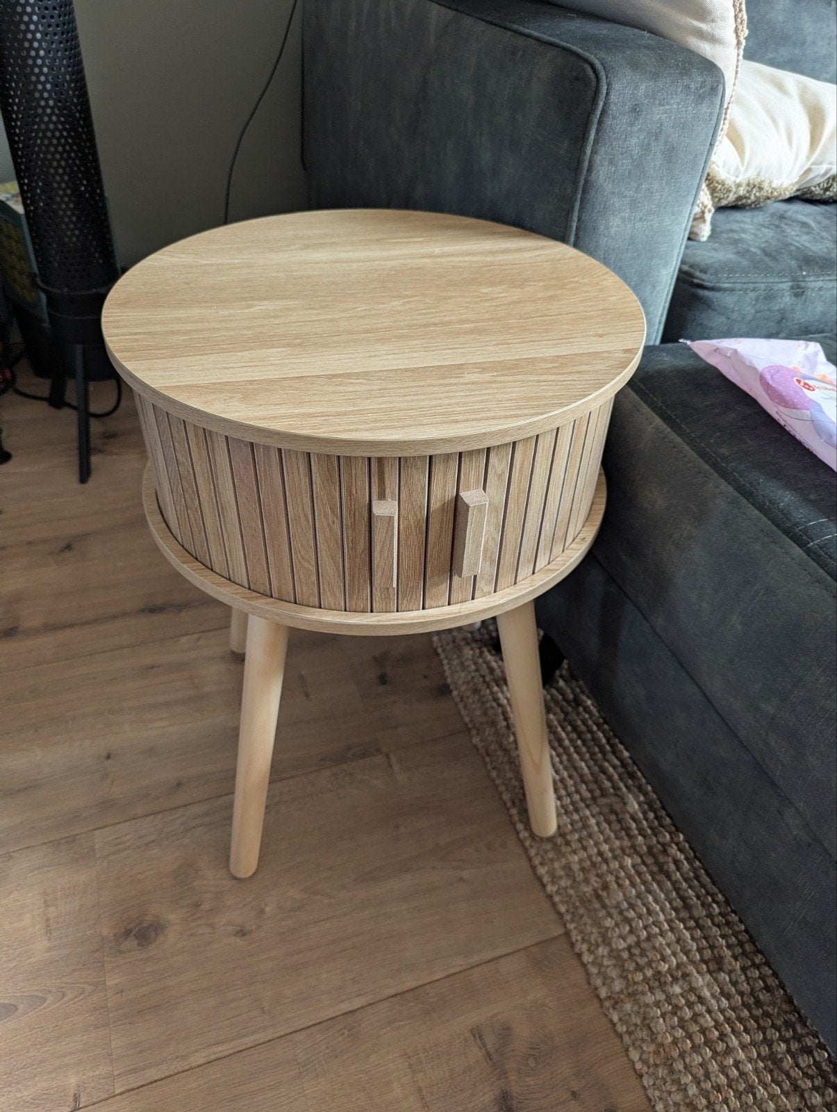 Bijzettafel/nachtkastje, Huis en Inrichting, Tafels | Bijzettafels, Ophalen, Rond, Minder dan 55 cm, 45 tot 60 cm