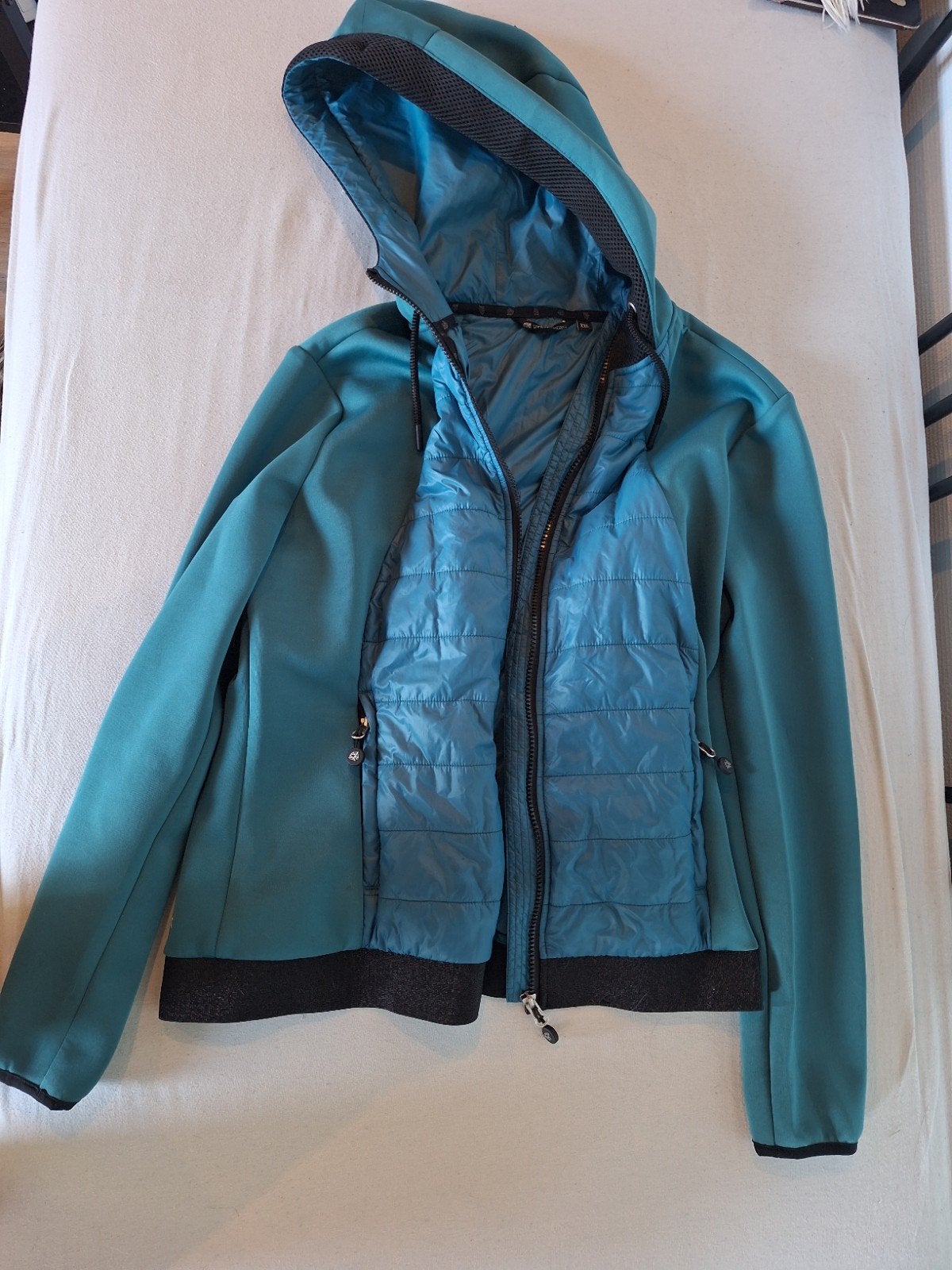DressagePro vest/jas petrol met capuchon dames maat L, Ophalen of Verzenden, Zo goed als nieuw, Dames, Bovenkleding