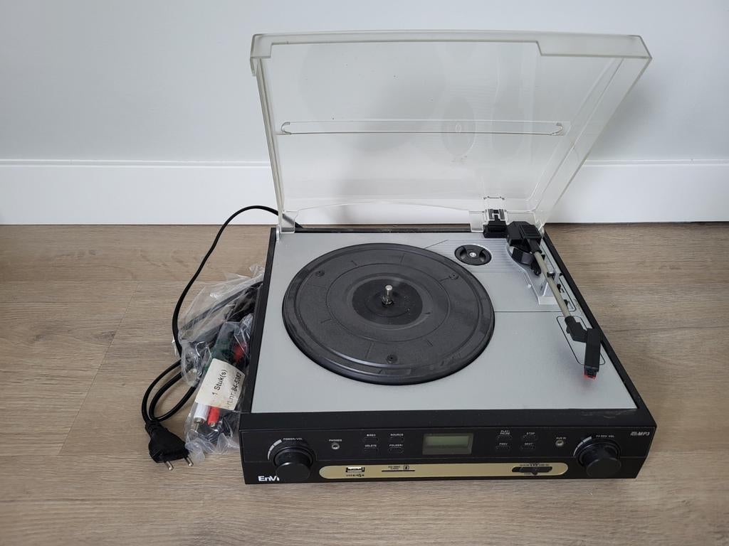 EnVivo Platenspeler met USB/SD-kaart en MP3-opname, Nieuw, USB-aansluiting, Platenspeler, Ophalen