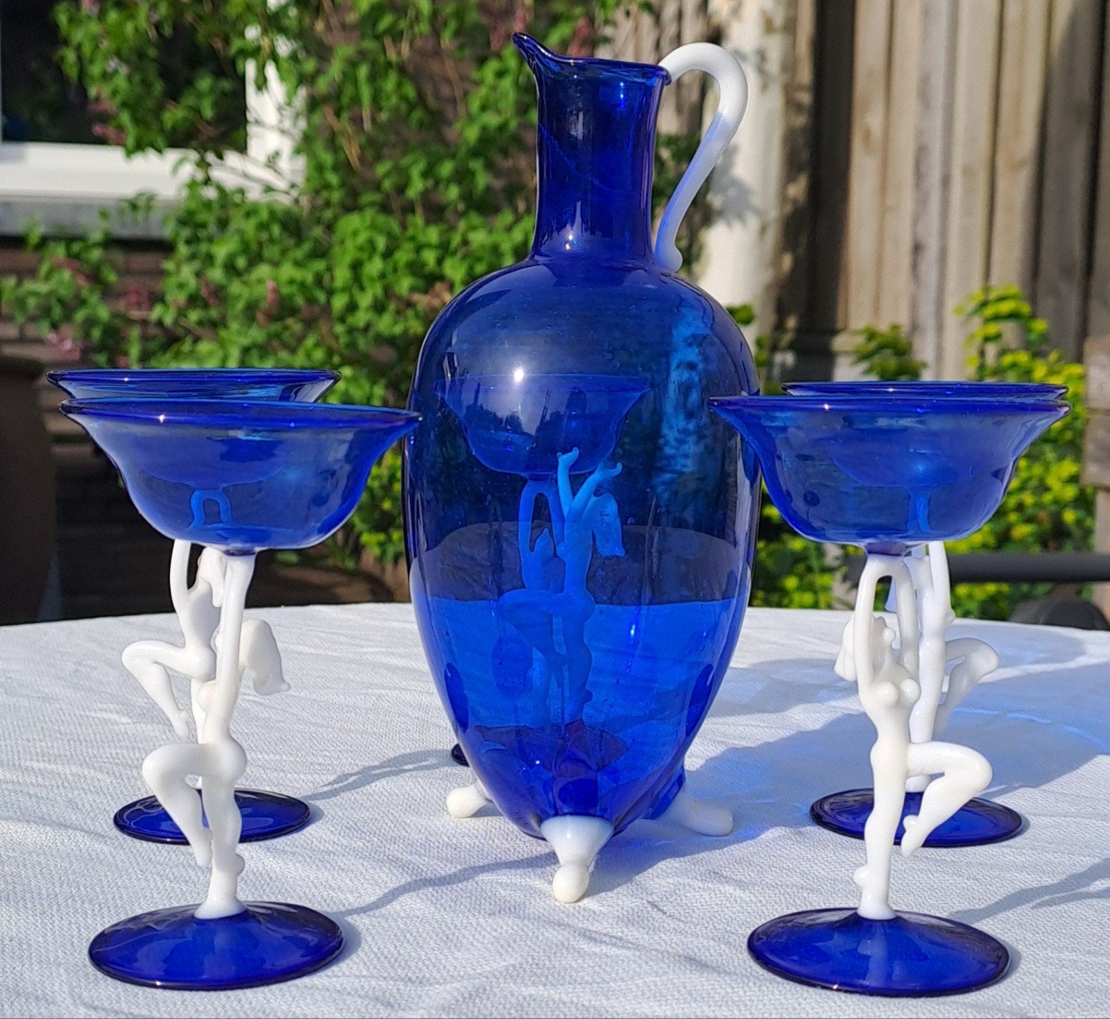 Antieke Art Deco likeurset (6 delig) Bimini/ Fritz Lampl, Antiek en Kunst, Antiek | Glas en Kristal, Ophalen