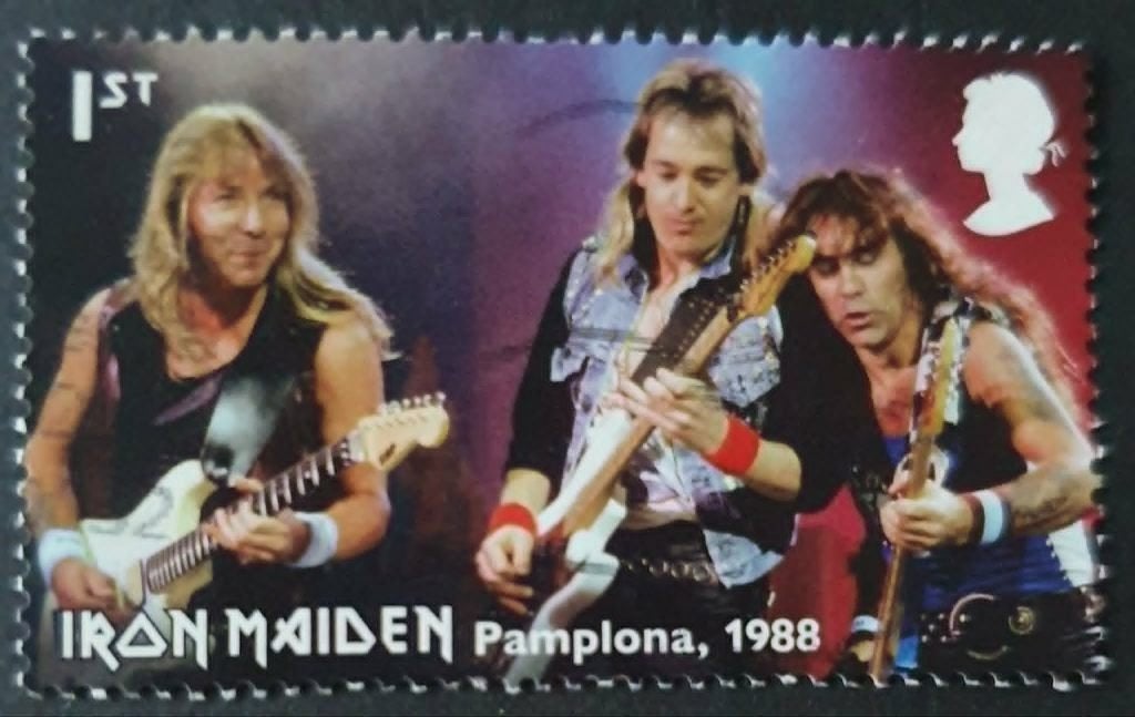 210-26 Engeland / Iron Maiden - Pamplona 1988, Verzenden, Gestempeld