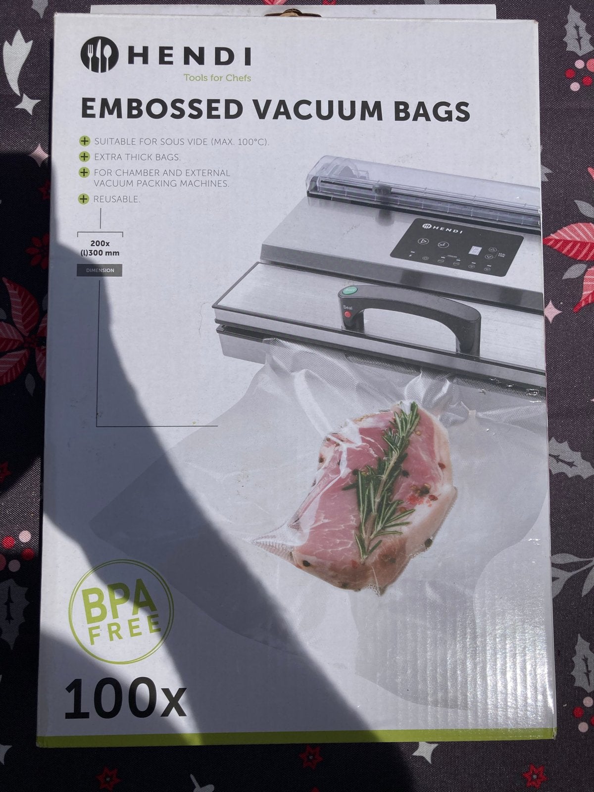 Hendi Embossed Vacuum Bags - 200x300mm, 100 stuks, Ophalen, Overige typen, Hendi, Kunststof