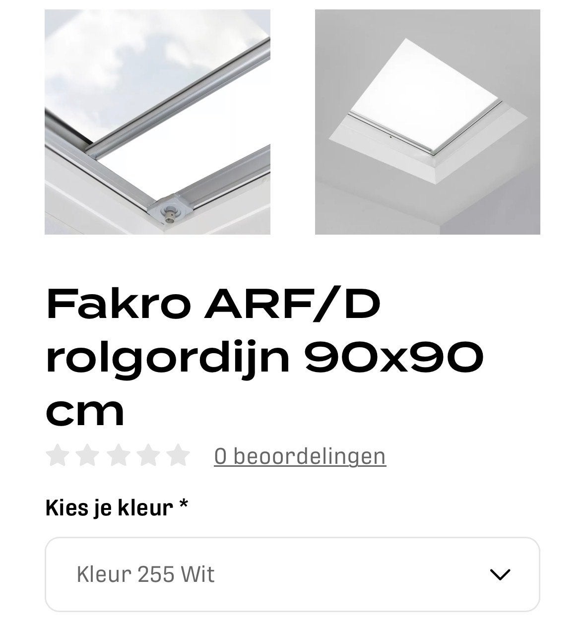FAKRO ARF/D dakraam rolgordijn 90x90 cm + stok, Overige typen, Nieuw, Ophalen of Verzenden, Minder dan 250 cm