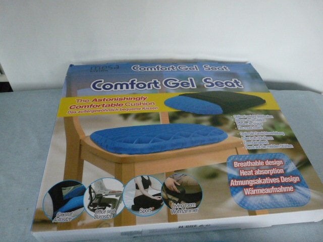   Comfort Gel Seat Blauw - zitkussen -  Nieuw, Ophalen of Verzenden, Nieuw, Blauw, Vierkant