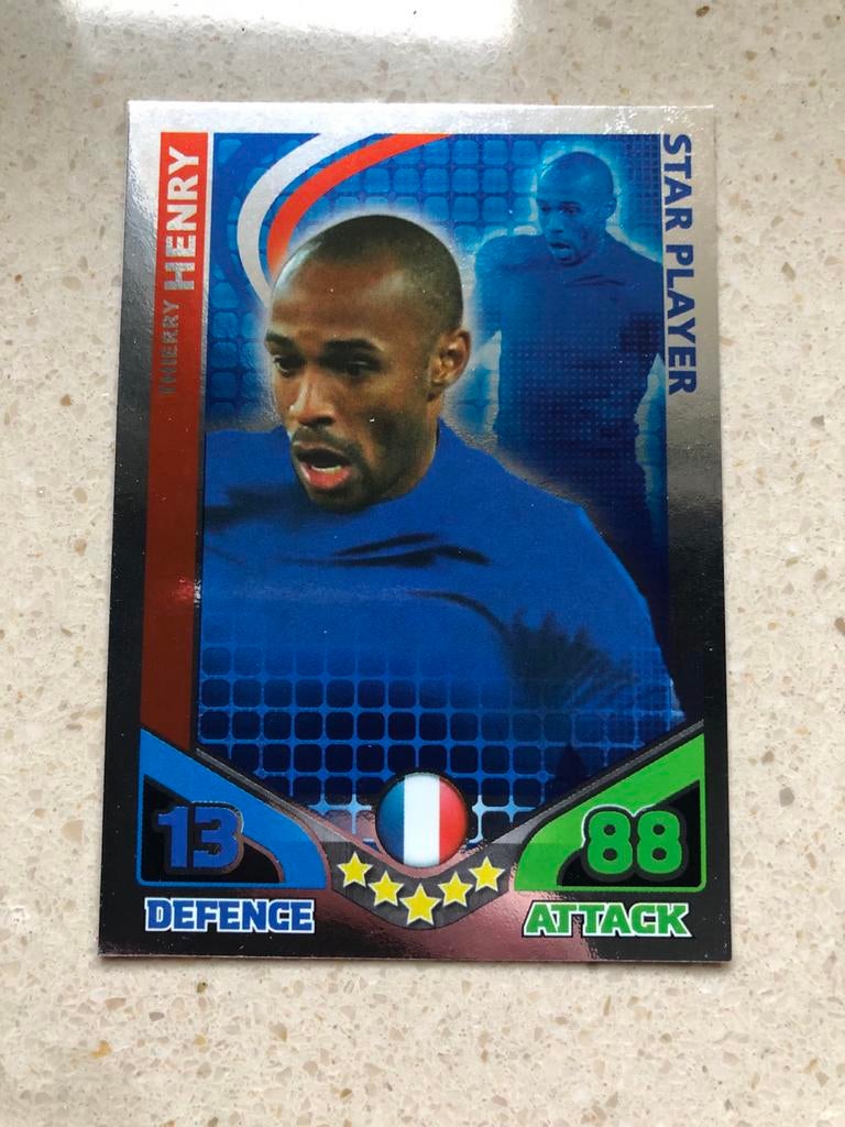 Topps Match Attax WK 2010 Thierry Henry, Verzamelen, Sportartikelen en Voetbal, Ophalen of Verzenden, Zo goed als nieuw, Buitenlandse clubs