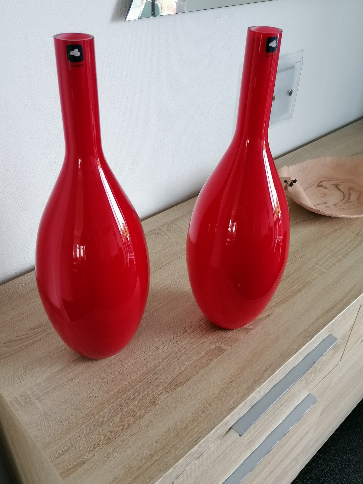 vazen, SET van 2 Leonardo vazen., Ophalen, Handgemaakt, Nieuw, Glas